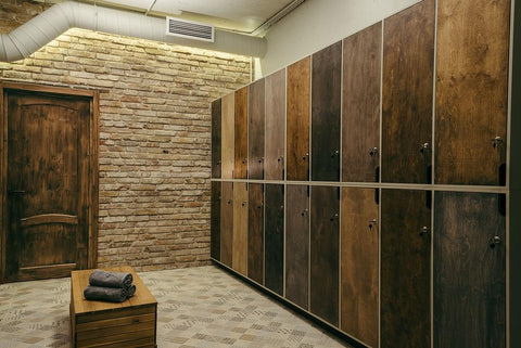 wood-locker-room-at-spa Sliding Doors For Interior Doors