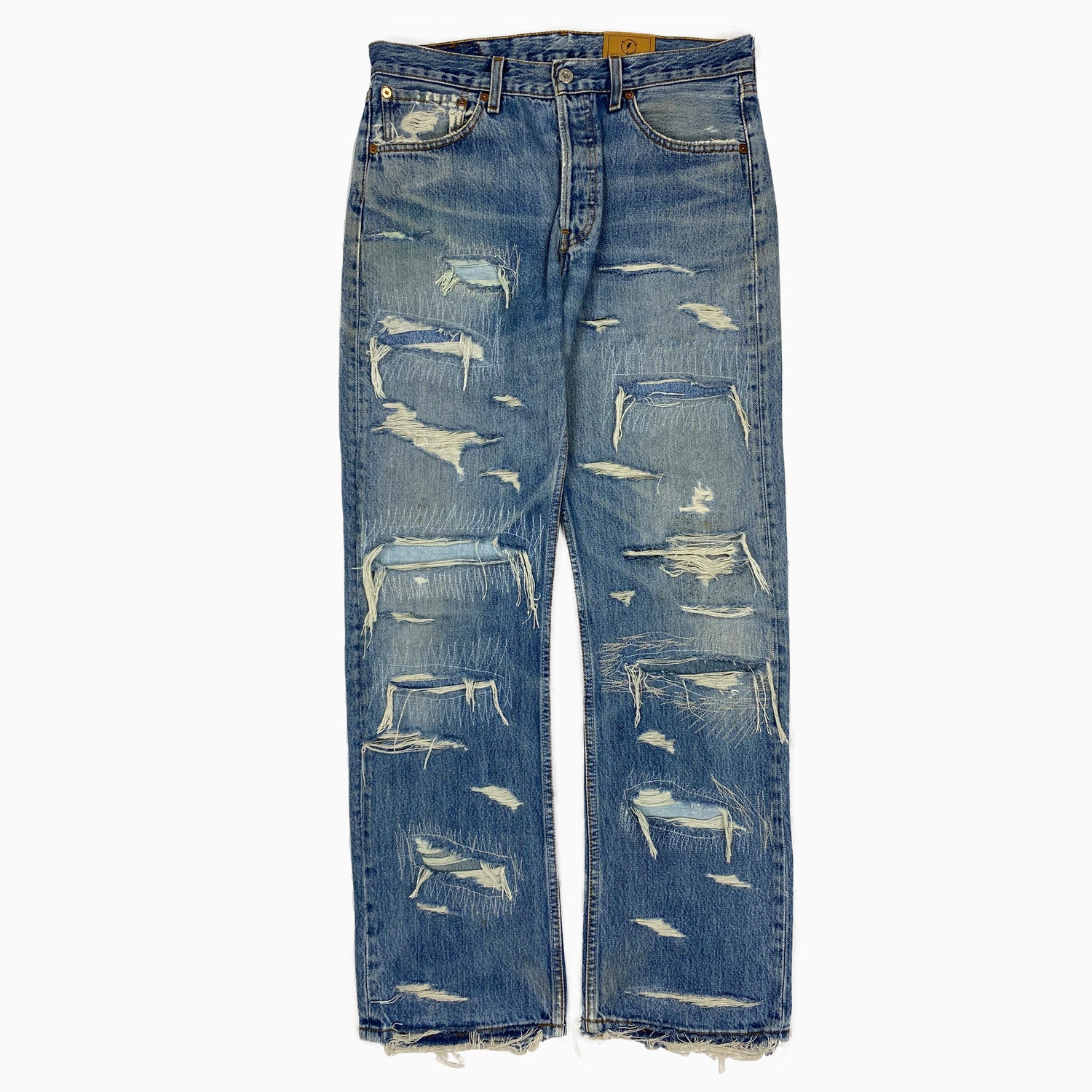 Levi's 501 Multi-Denim Patchwork Jeans (32 x ) – denimfaygo