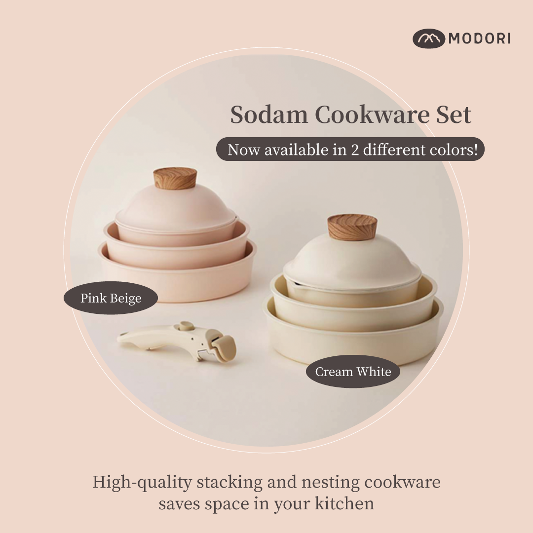 Don't miss out on this cute pink 3-piece cookware set with removable h –  Modori Singapore