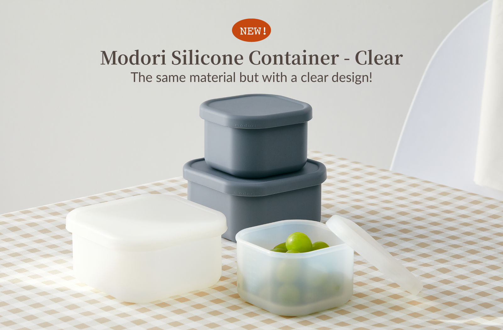 Modori silicone container - Designed to make meal preps easier -Food Storage Containers - Stackable - Space Saving - Microwaveable -Freezer, Dishwasher Safe - BPA Free silicone container - bento, lunch, food, plastic, rice boxes, containers