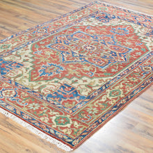 Load image into Gallery viewer, Hand-Knotted Fine Oriental Serapi Heriz Design Wool Rug (Size 4.0 X 6.2) Brrsf-675