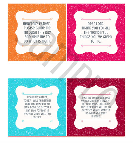 40 prayers in 40 days printable prayer cards sample