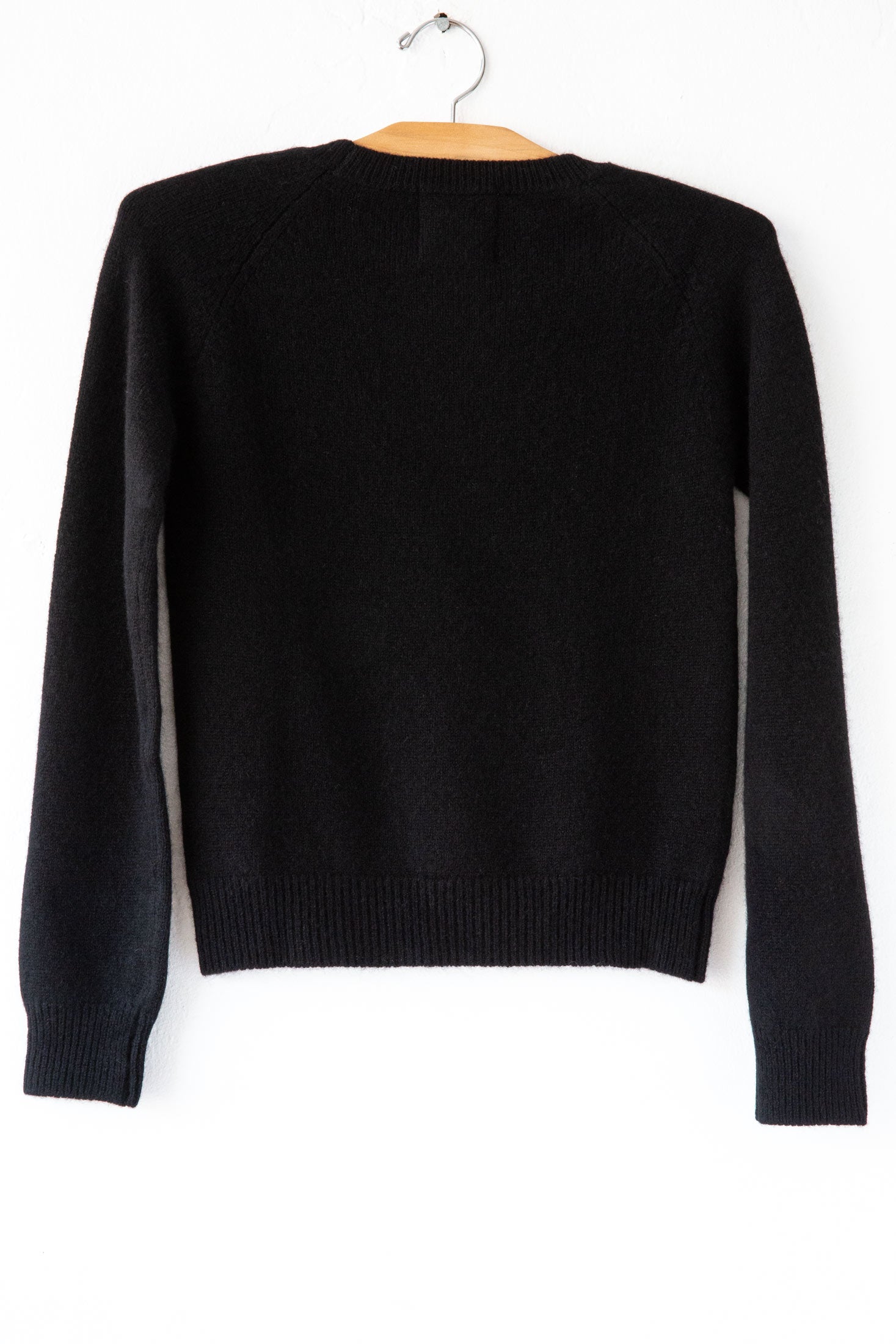 Crop Black Crewneck Sweater