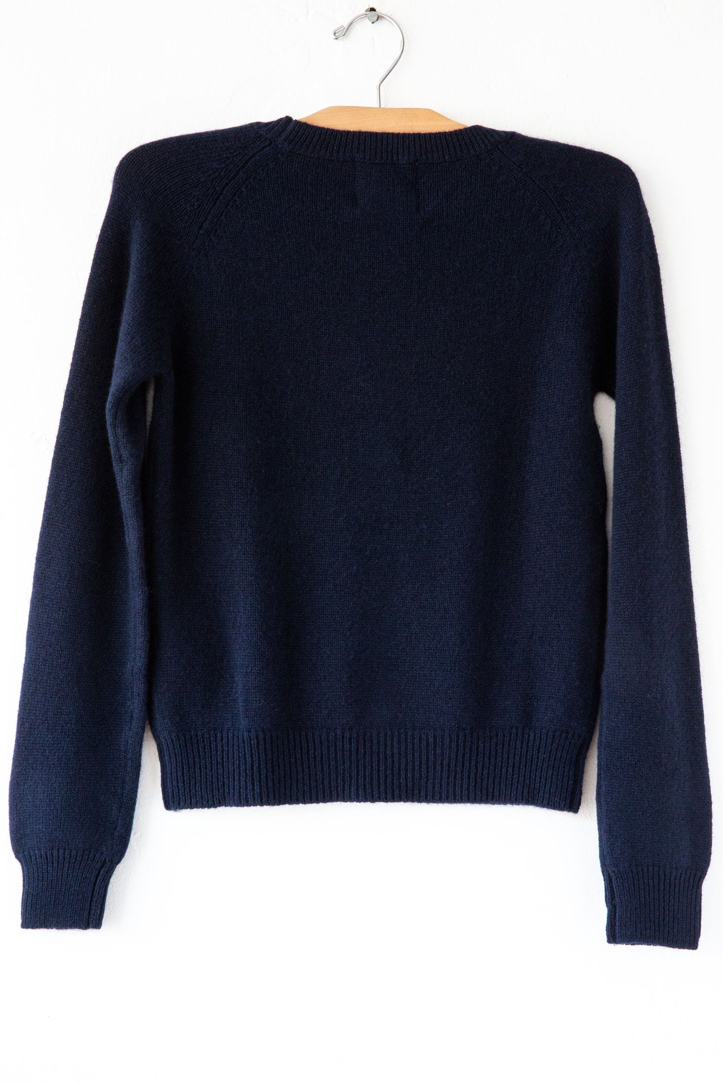 Crop Navy Crewneck Sweater