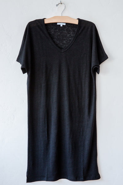 lost & found black linen short dress – Lost & Found