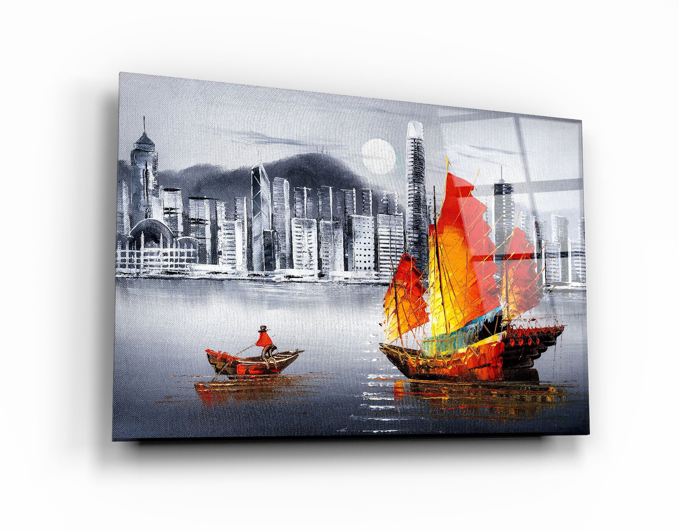 Boat on the Water Museum-Quality Matte Paper Metal Framed Poster – GrafixAI
