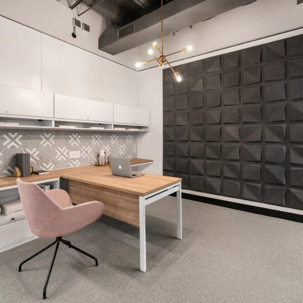 sound absorbing wall panels in home office