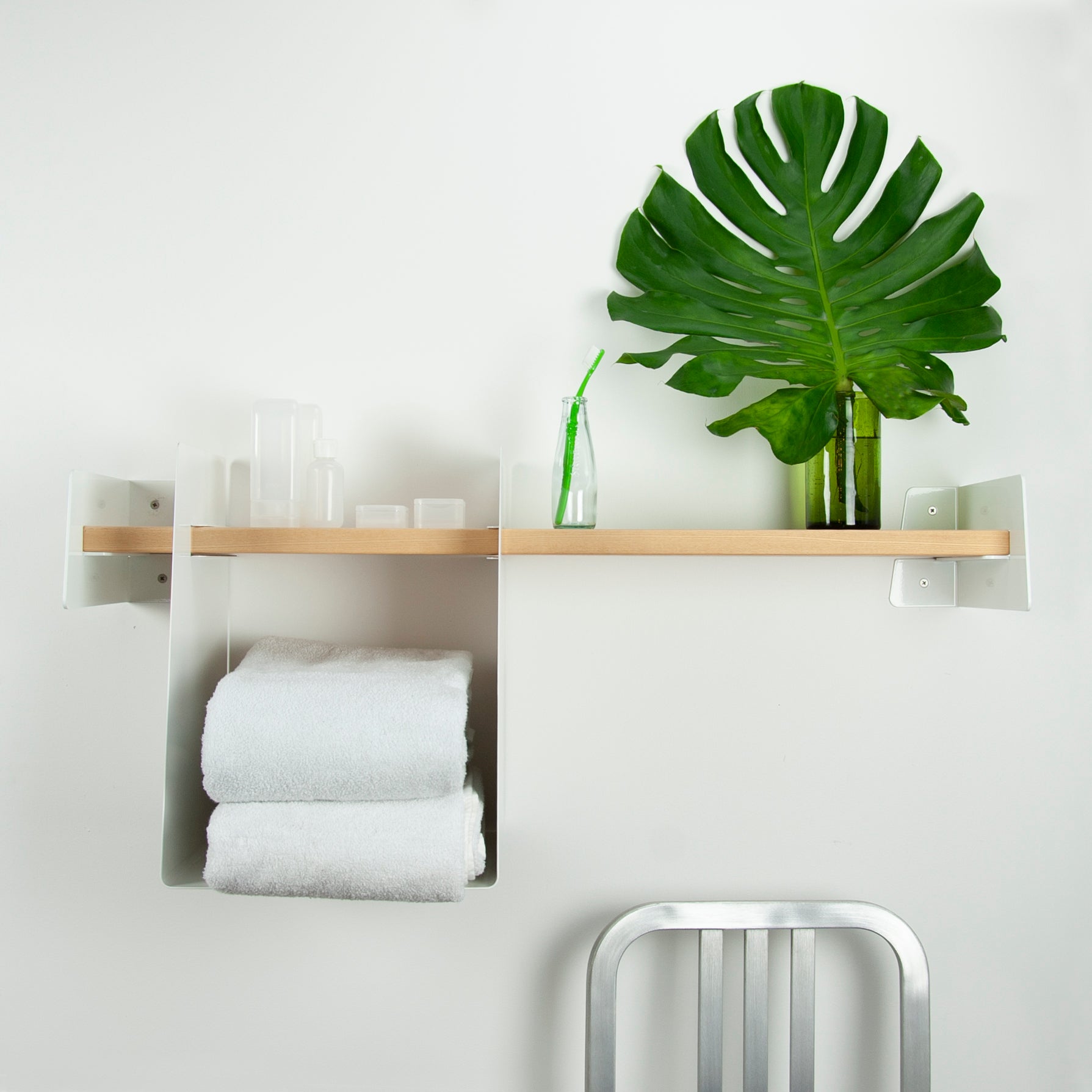 Slide Shelf System in use bathroom