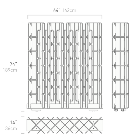 Sled Room Divider 6ft dims