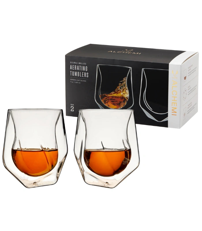 Alchemi Double-Walled Aerating Tumblers, Set of 2 by Viski®