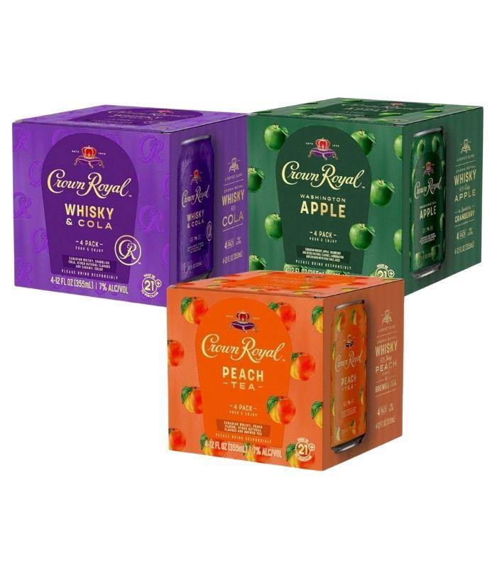 Crown Royal Cola, Apple, Peach Cocktail Cans Bundle