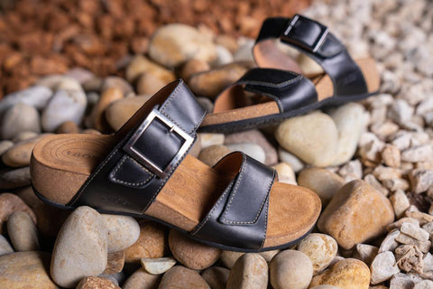 Taos My Dear Leather Two Strap Buckle Finish Sandals