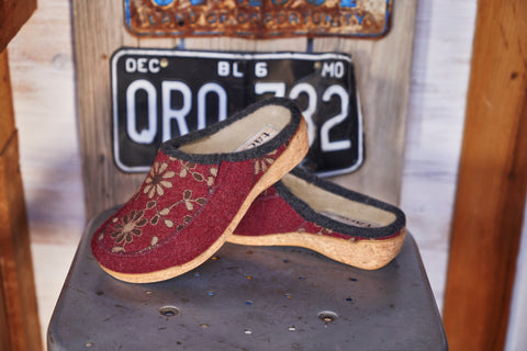 Taos Woolderness 2 Embroidered Wool Clogs