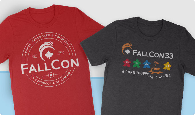 The final FallCon t-shirts