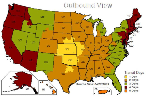 UPS Delivery Map