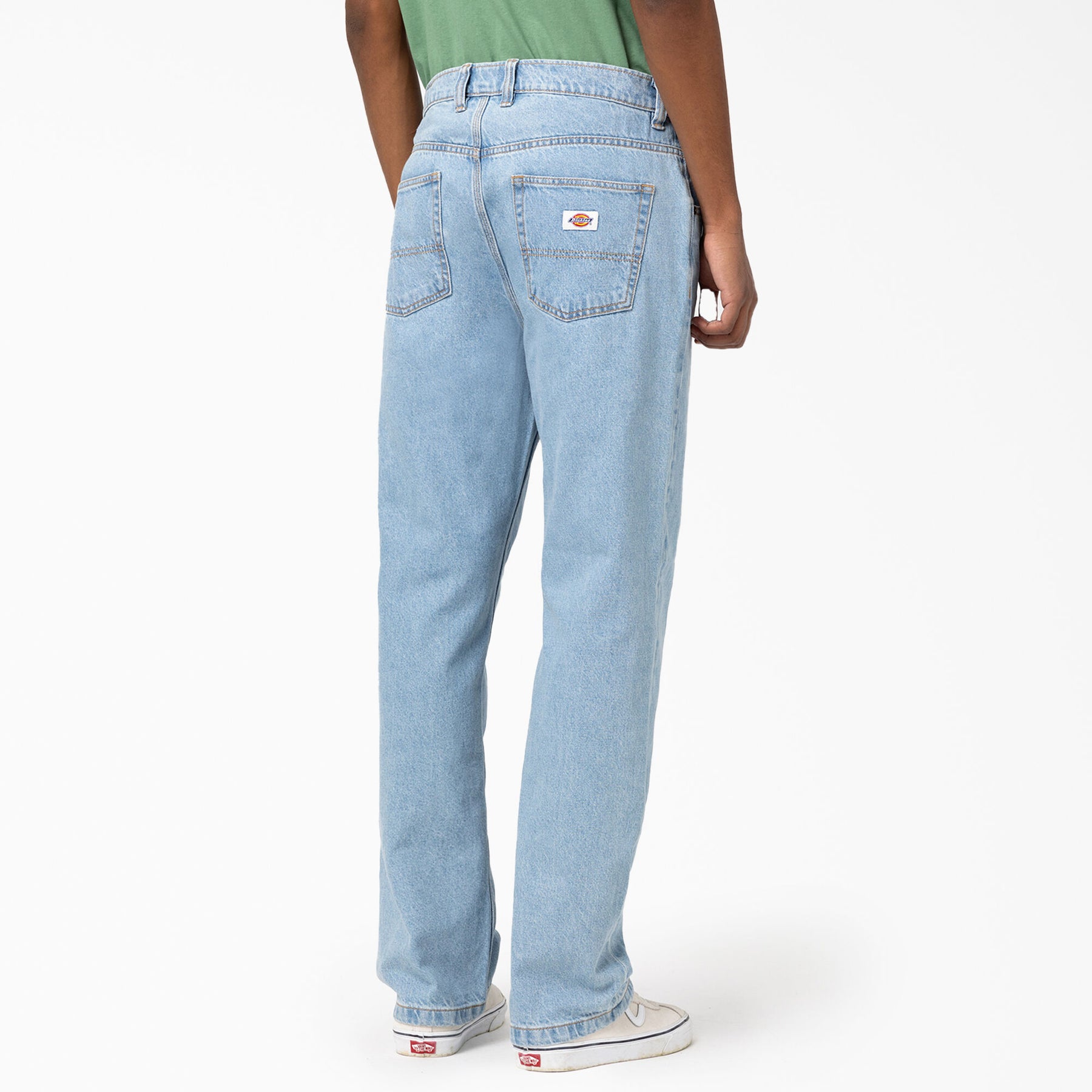 Dickies Loose Fit Double Knee Denim Pants - Light Denim