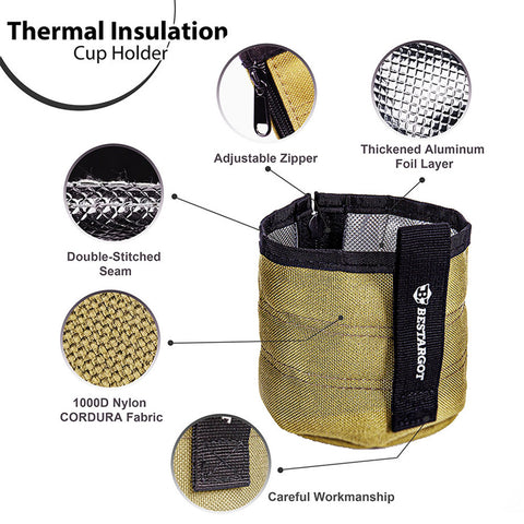 Bestargot Titanium Cup with Insulated Cup Carrier Features