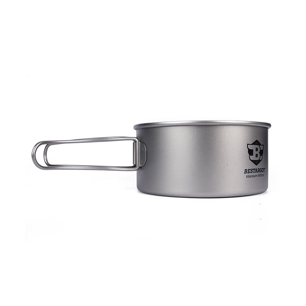 Stainless Steel Camping Cookware Set, 4-piece Camping Pot Pan Set, 600 –