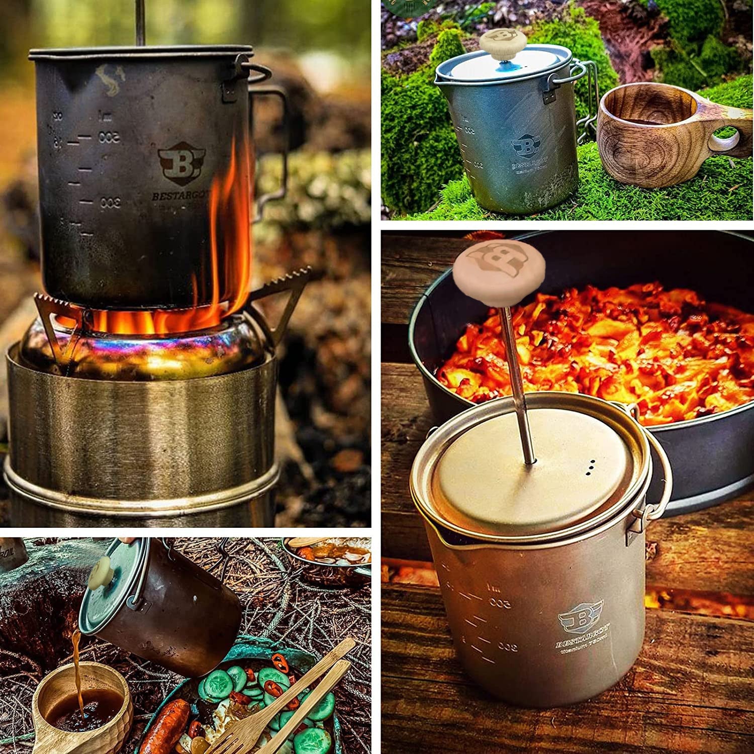 French Press Coffee Maker Camping  Outdoor Hiking Coffee Maker - Coffee Kit  Double - Aliexpress