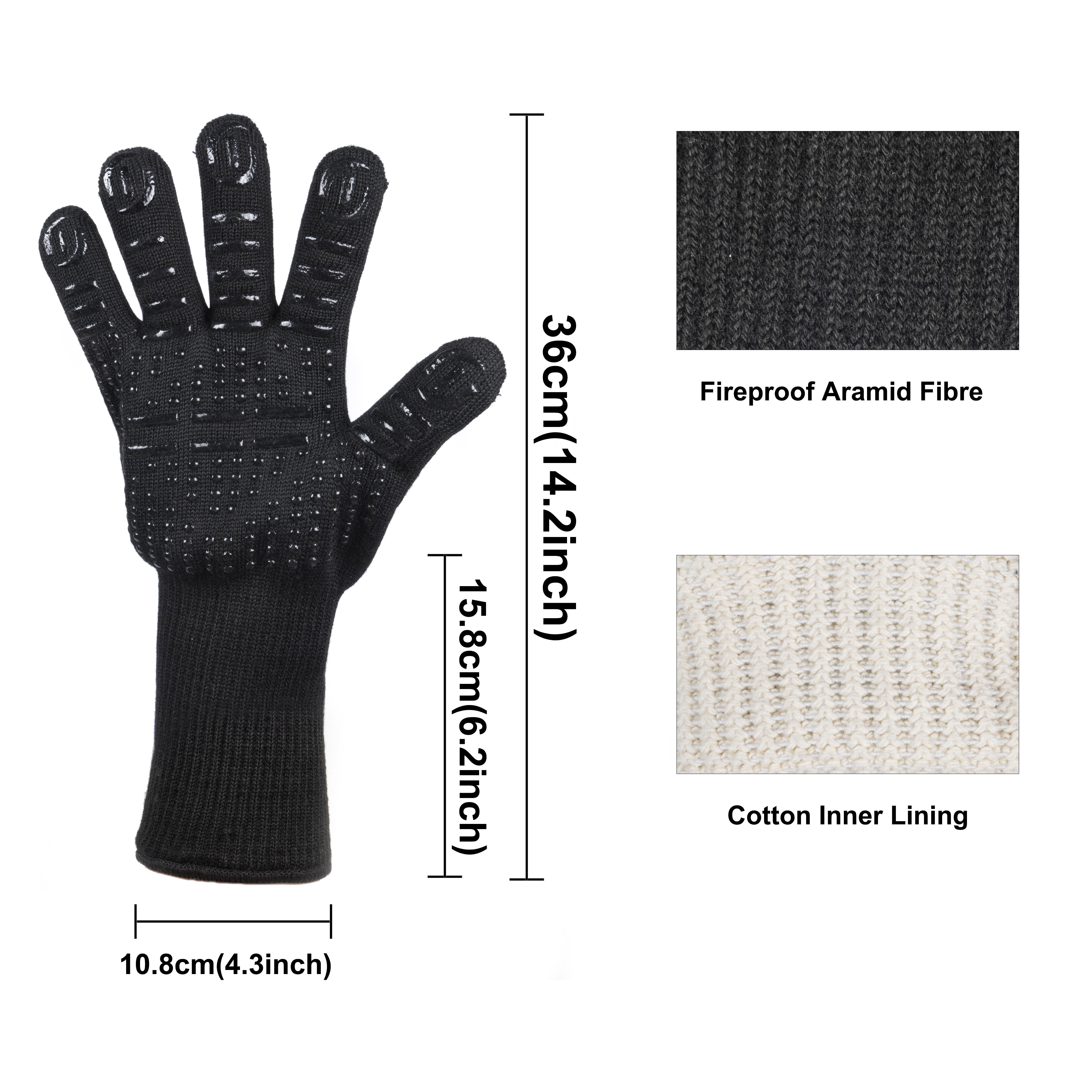 Bbq Heat Resistant Gloves Non-slip Silicone Oven Gloves, Kitchen Cooking  Gloves, Safety Gloves For Grilling, Baking, Cooking, Cutting And Welding,  Baking Bbq Tools - Temu