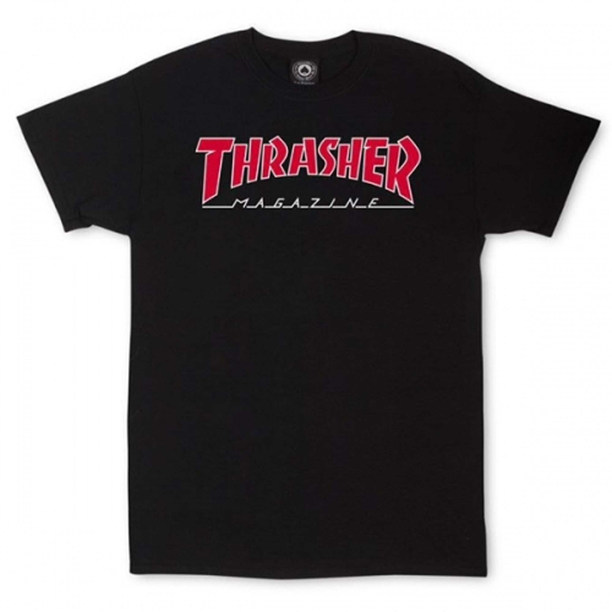 Thrasher : Outline T-Shirt (Black/Red) – The Nines