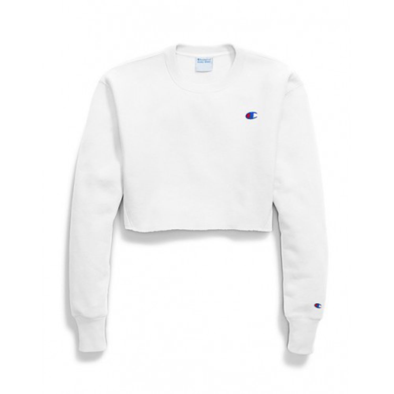 champion women's reverse weave cropped cut off crew