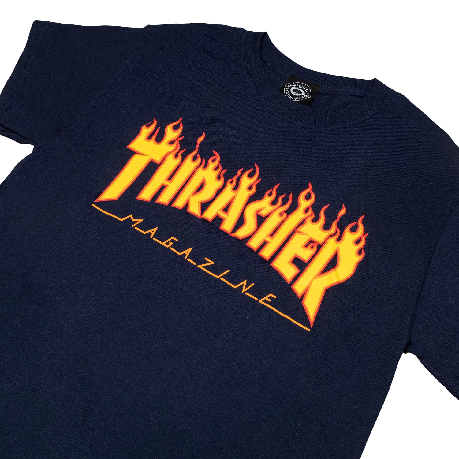 Thrasher : Flame Tee (Navy) – The Nines