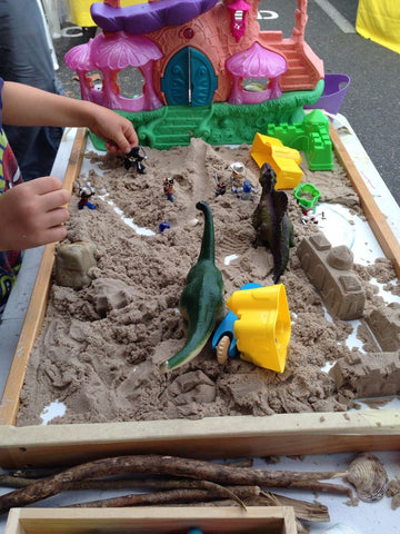 Kinetic Sand Play Experience run by Flying Fox Studios at the Billycart Markets 2014