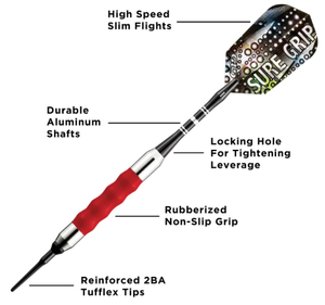 Viper Sure Grip Darts Red Soft Tip Darts (18gm)