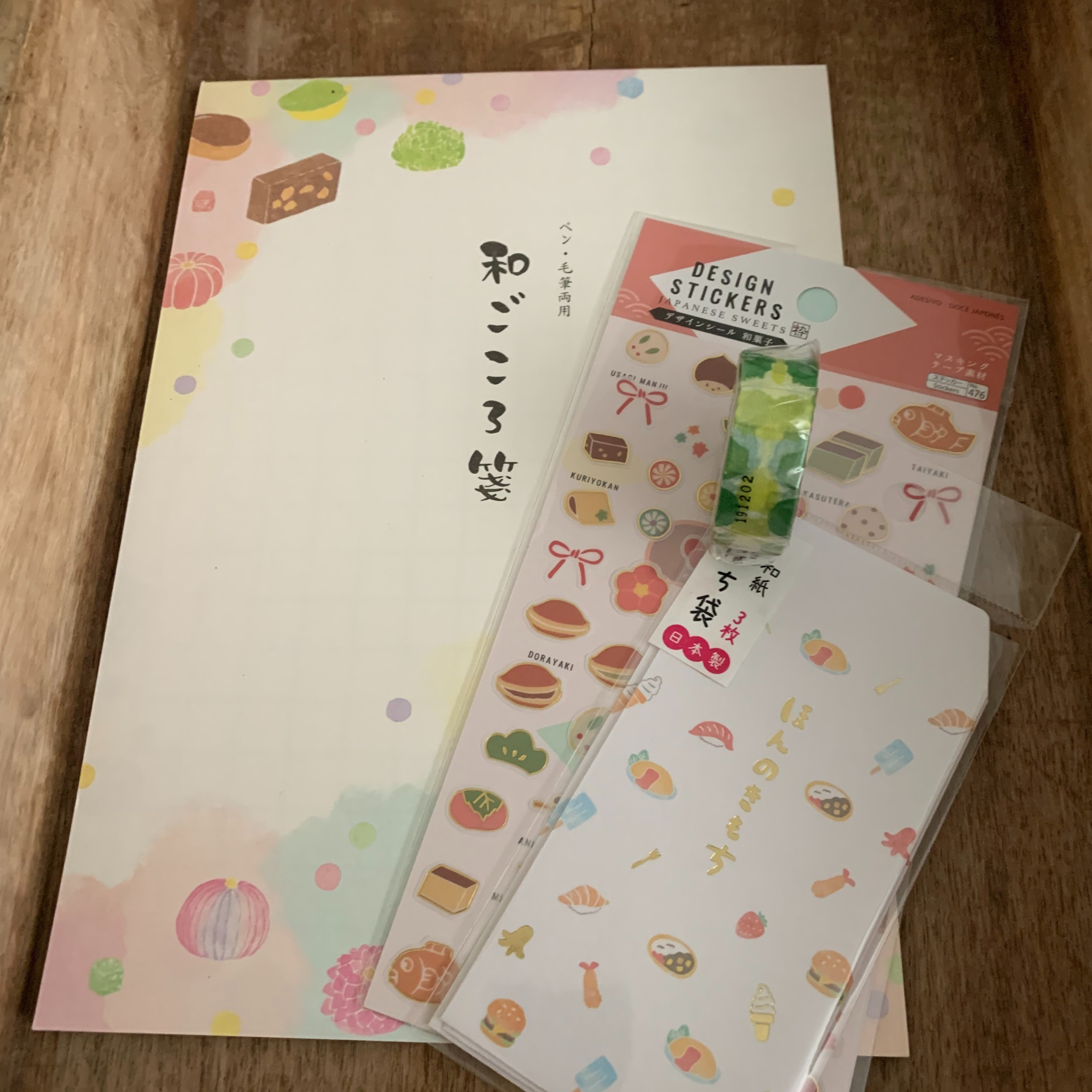 Japanese Sweets Washi Paper Stationery Set