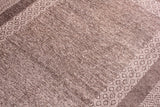 Brown, classic, bordered, patterned, machine washable rug