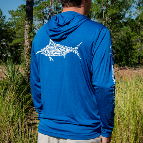 Men's Fishing Shirt with Swordfish