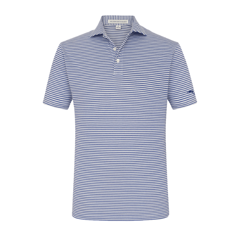 Maxwell Polo Shirt in Navy Stripe