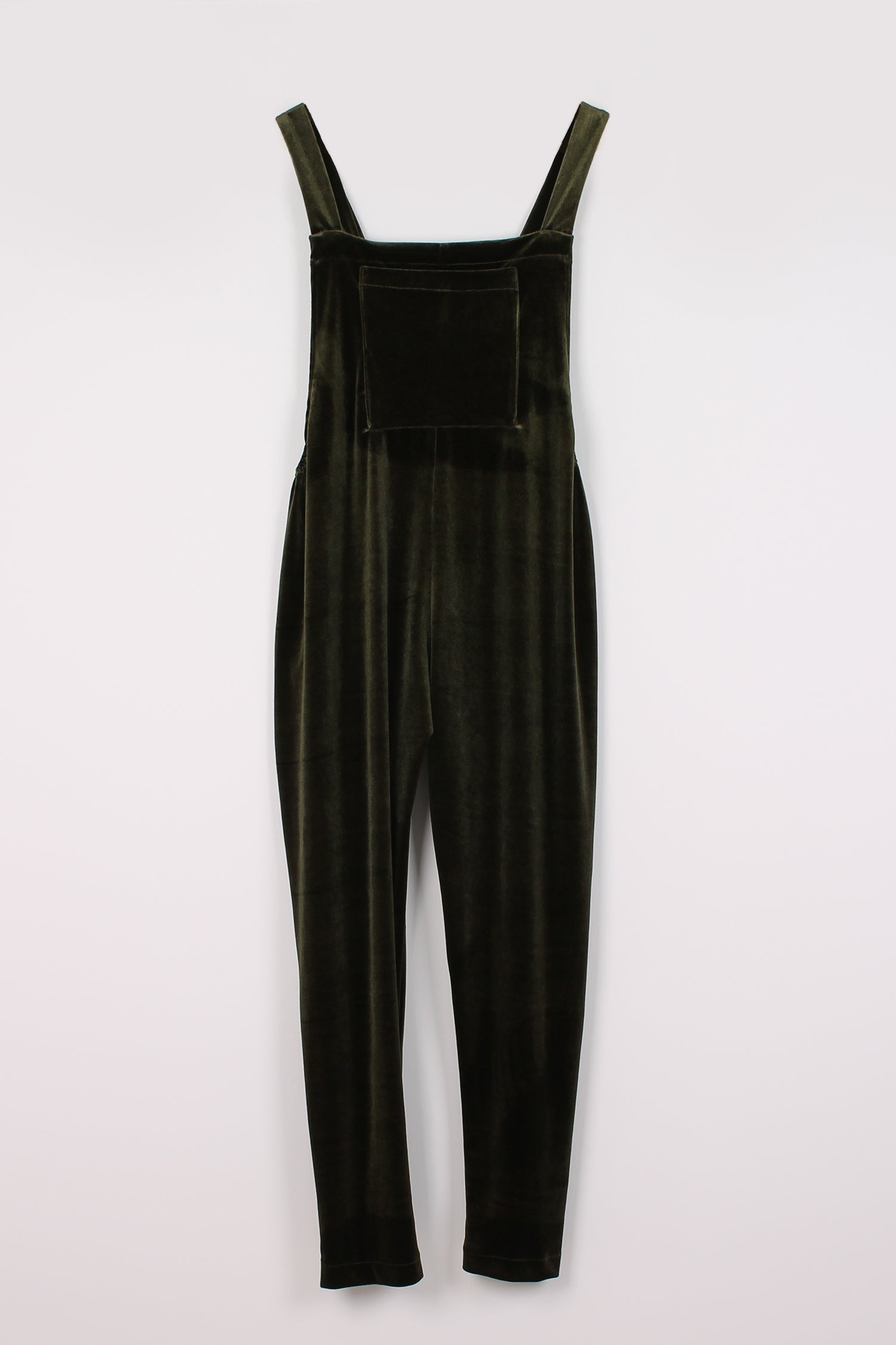 Velvet dungarees olive green – Bullet Fashion