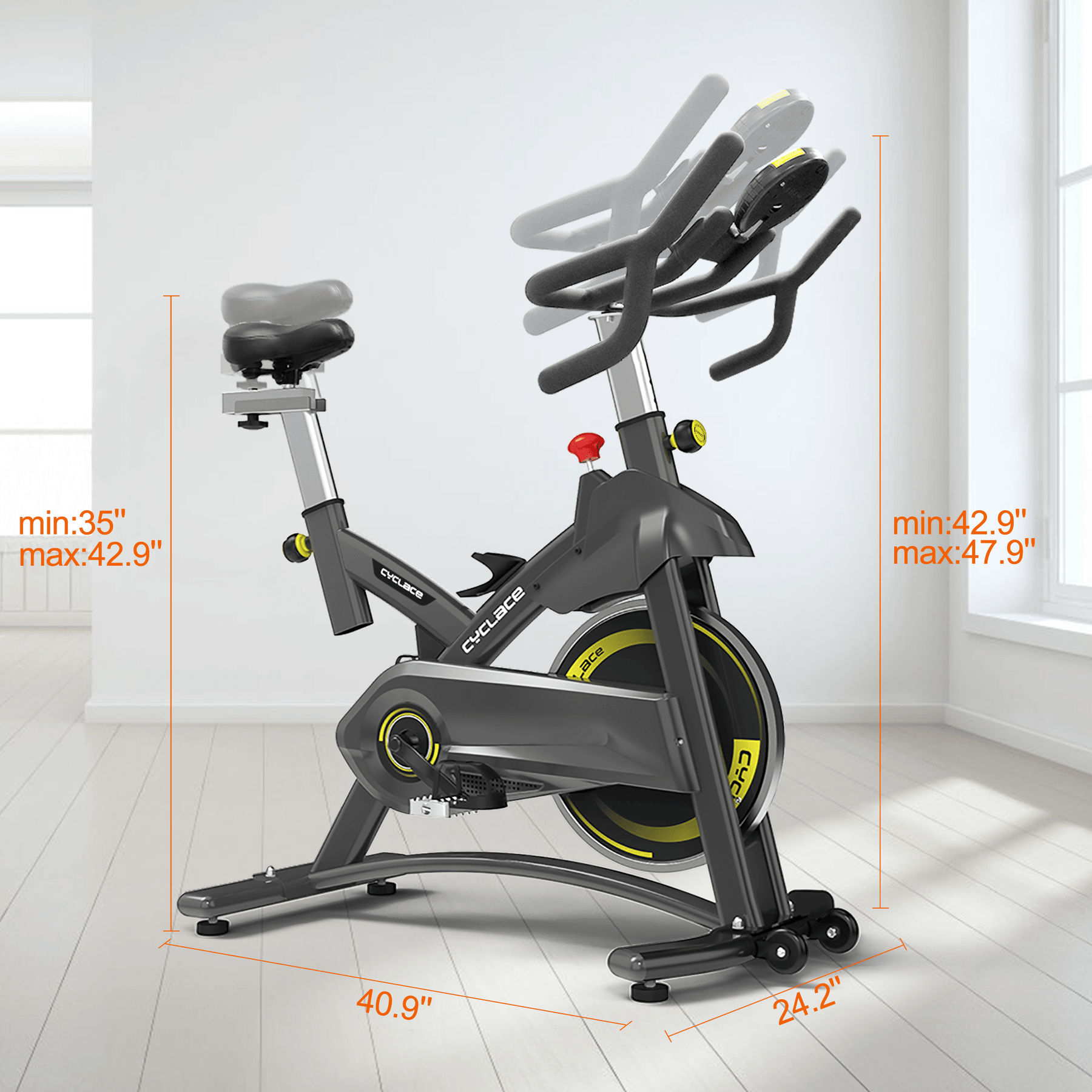 cyclace indoor exercise bike stationary cycling bike with ipad holder