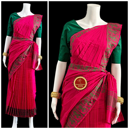 Border Green (Base) Bharatanatyam Dance Practice Saree at Rs 500/piece in  Chennai