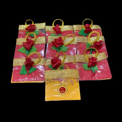 Designer blouse pieces with Haldi/Pasupu & KumKum/Kumkuma Packets