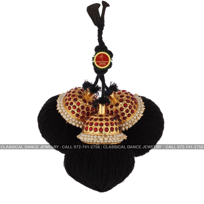 Matte Polished With Pearls Flower Designer Falls Hair Kunjalam TempleDance  Jewellery Set By Online