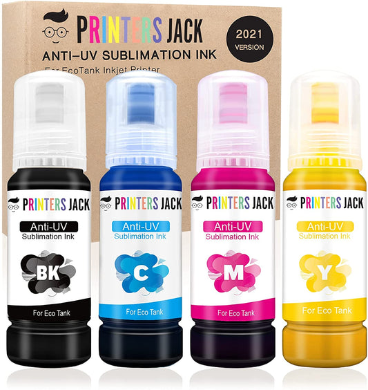 Yellow Printers Jack 4 Pack 400ML Sublimation Ink Replacement Colors