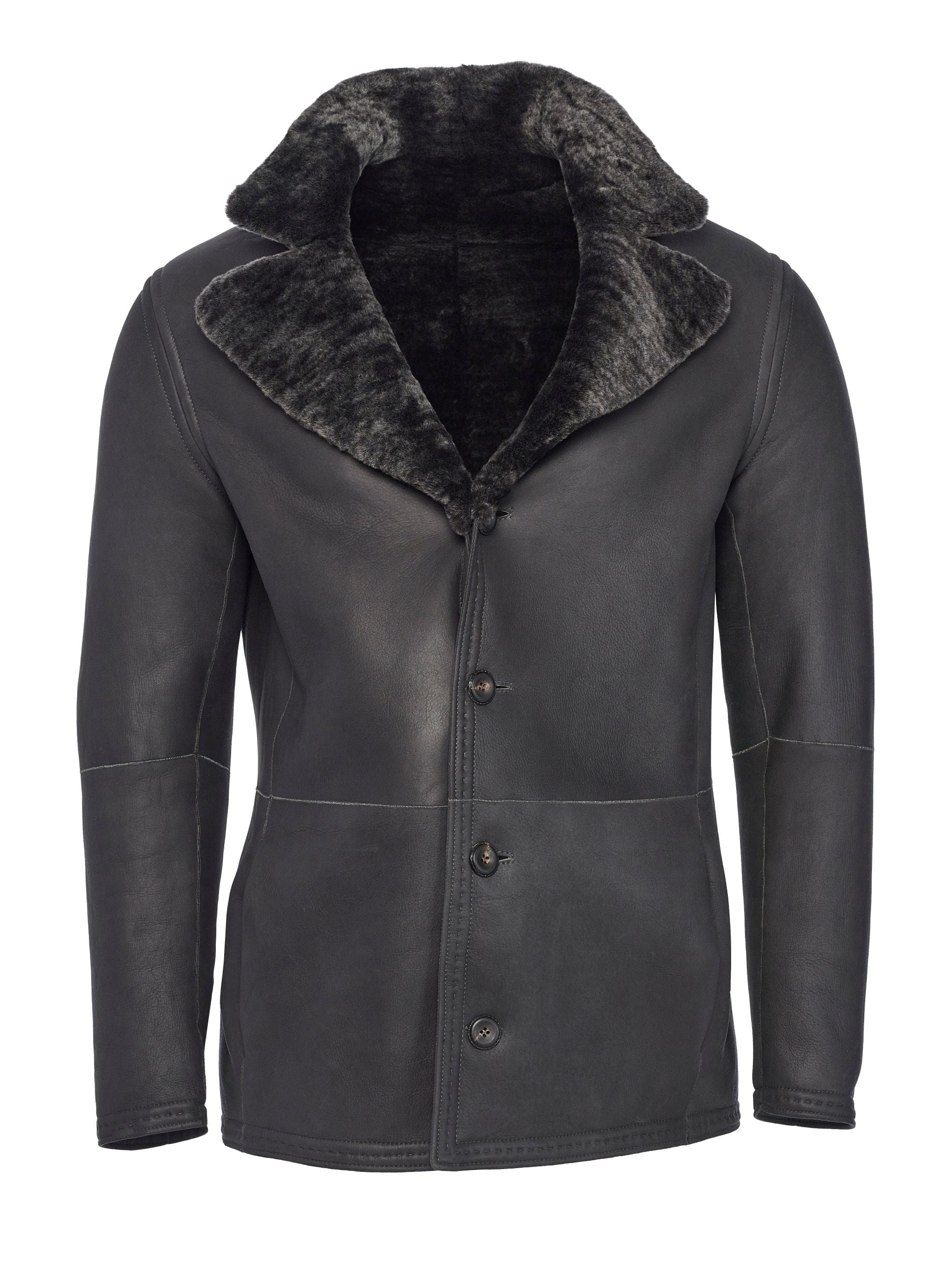 Nappa front side of reversible shearling