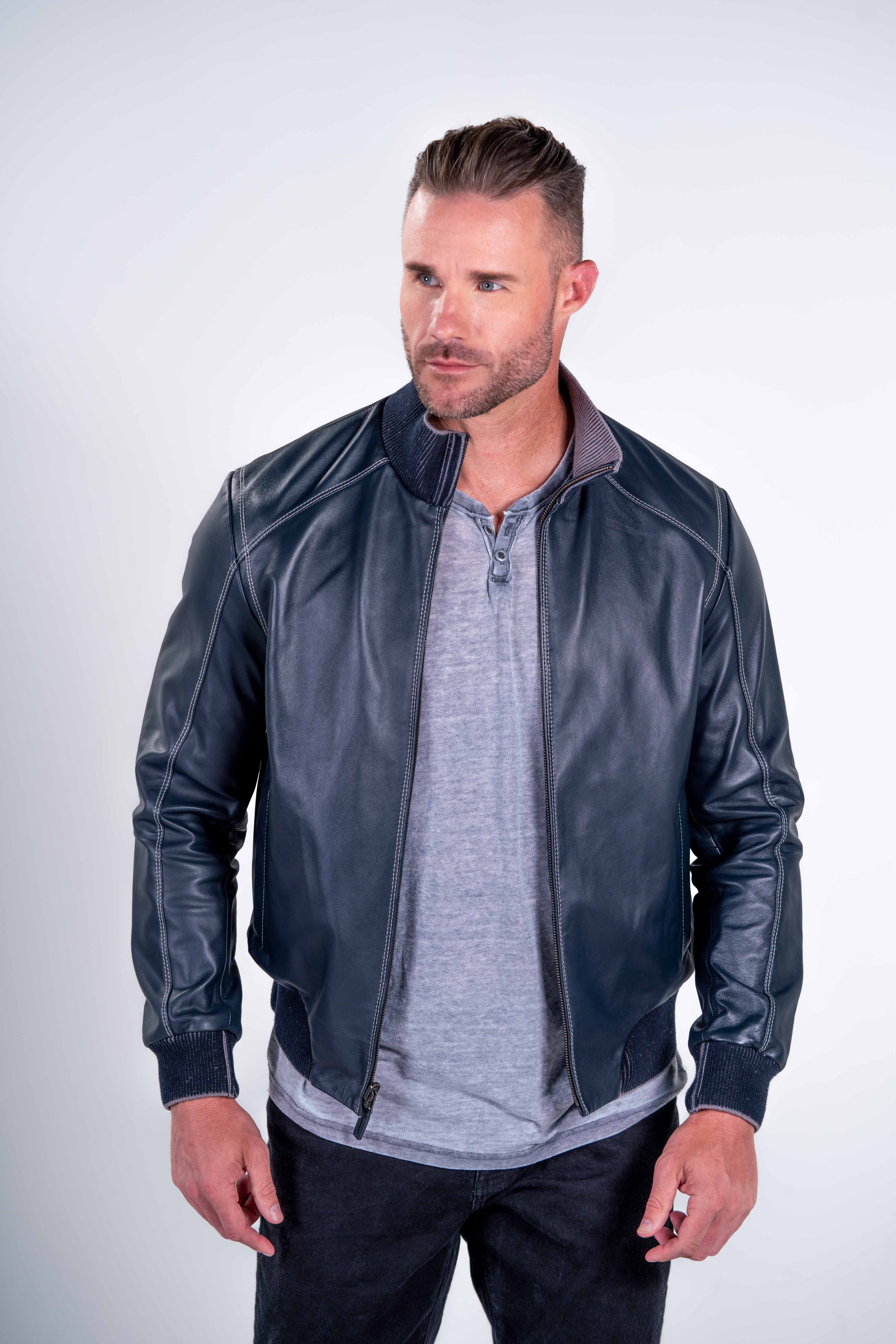 Wright - Lightweight Leather Flight Jacket | Robert Comstock