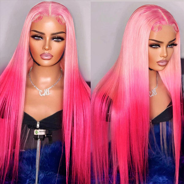 lace front pink ombre wig