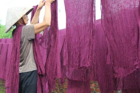 Silk and Linen Scarf/Wrap - Purple, Vietnam