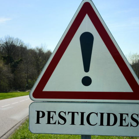 Danger Pesticide Sign at field