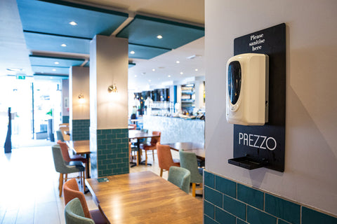 Eat Out To Help Out - Prezzo Sanitising Station