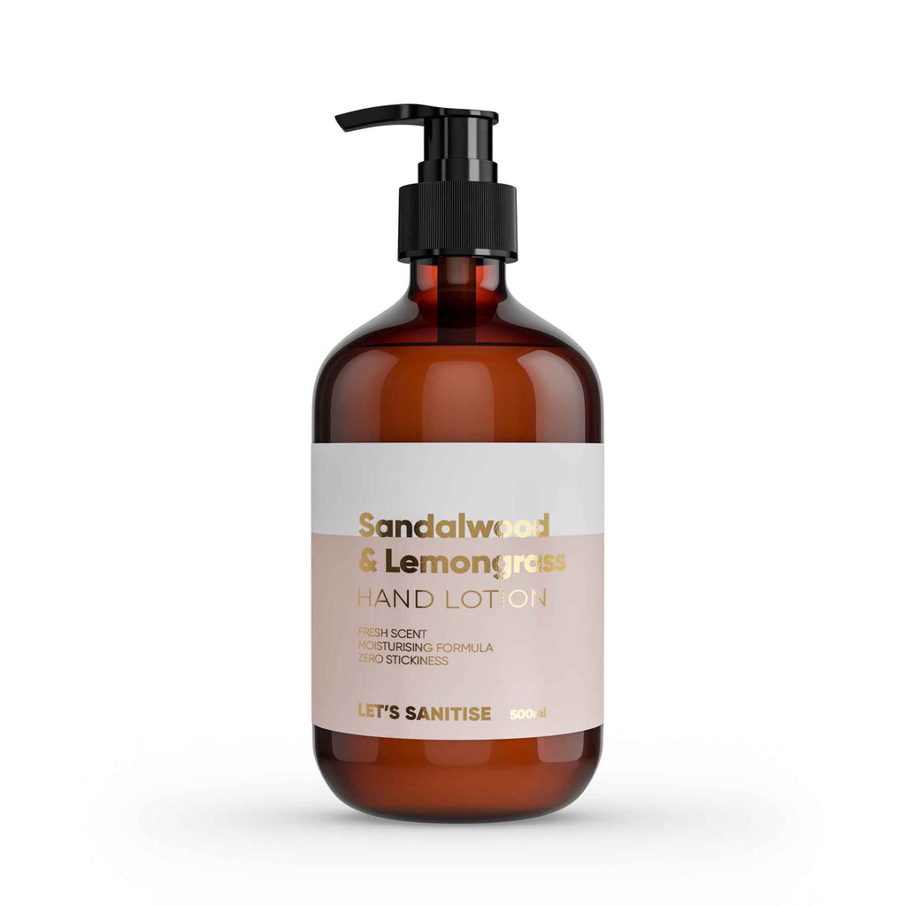 Lets Sanitise Lemongrass And Sandalwood Hand Lotion 500ml