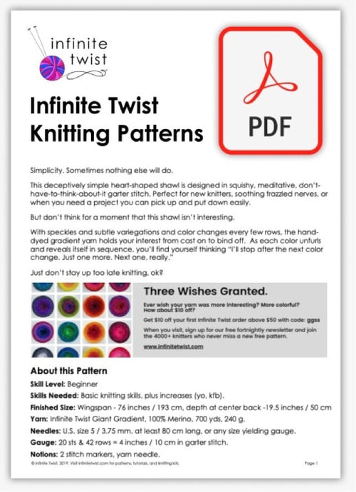 Preview of an Infinite Twist Kitting Pattern PDF