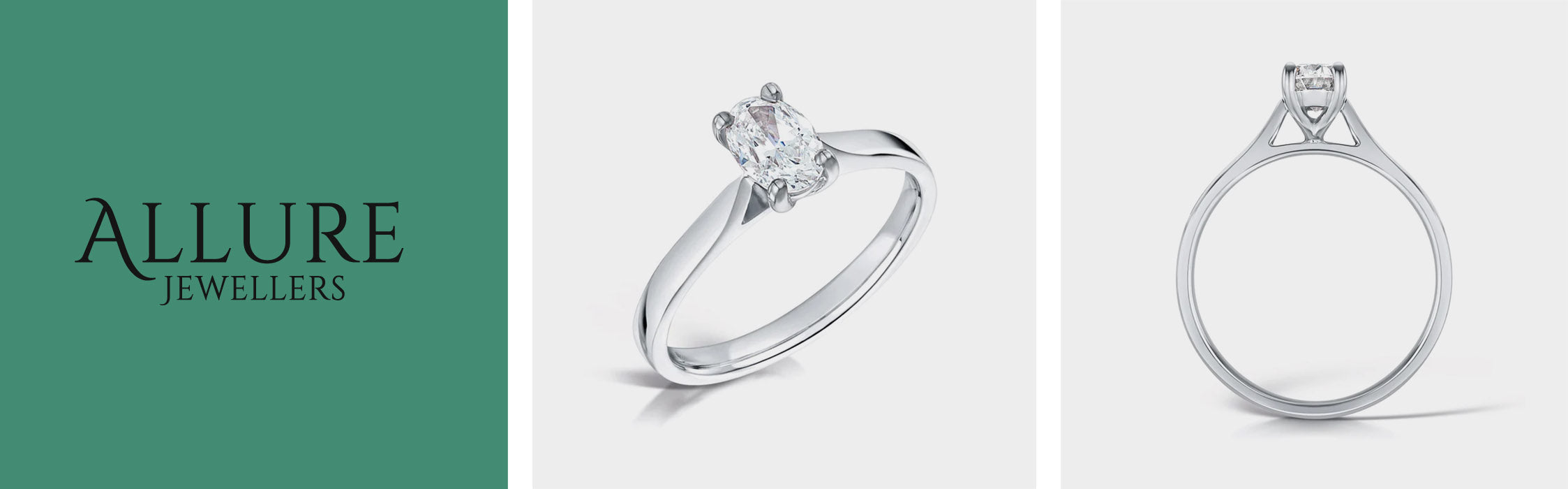 Oval cut engagement rings diamond at Allure Jewellers 