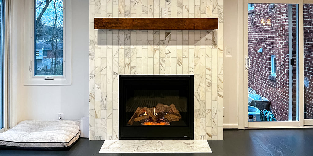 Calacatta Gold Fireplace Tile