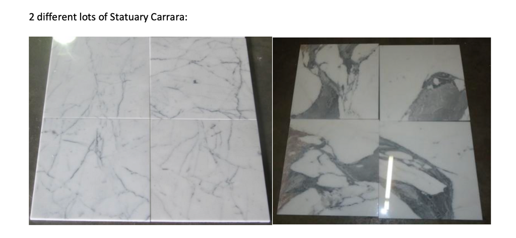 Differences in Marble Veining